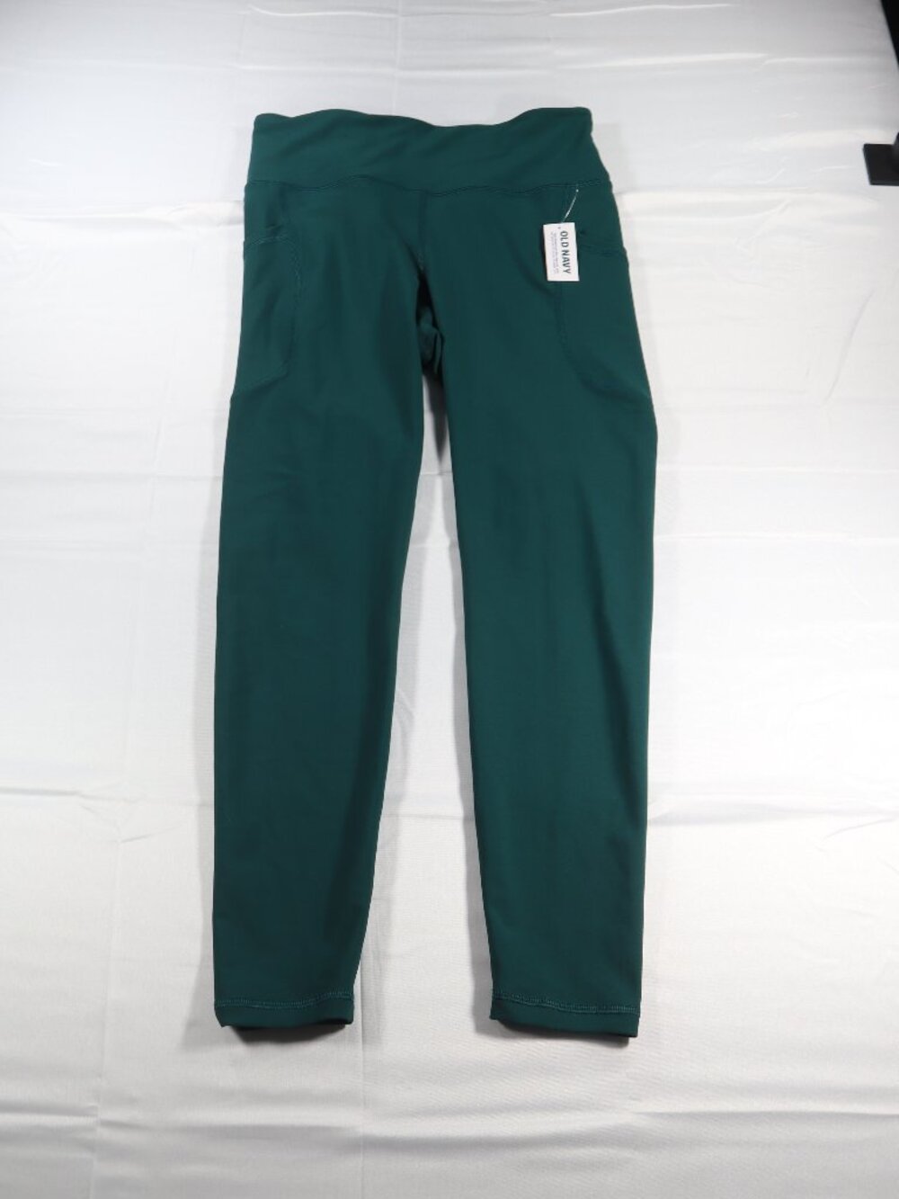 Old Navy Active Powersoft High-Rise Go-Dry 7/8 Ankle Leggings Green Medium New